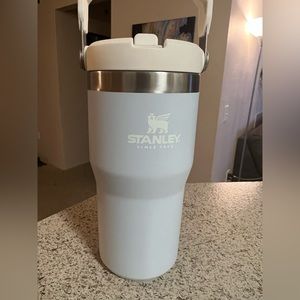 Stanley with straw